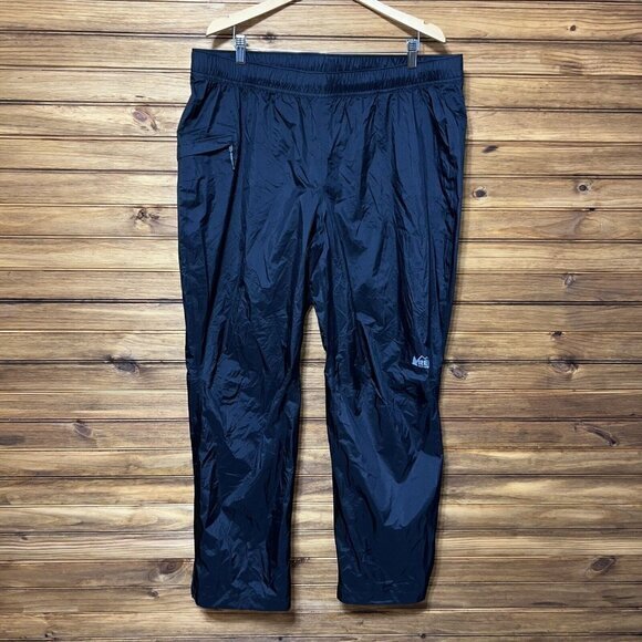 REI Other - REI Rain Pants Mens Size XL Black Waterproof‎ Hiking Outdoor Packable Ankle Zip